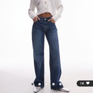 Topshop Dark Blue Flare Jeans